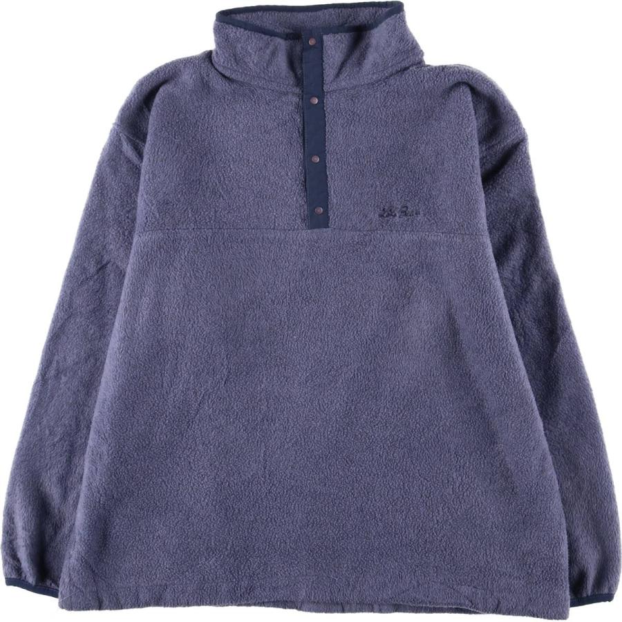 L.L.Bean】90sチェックフリースフード付プルオーバー レディース古着風 