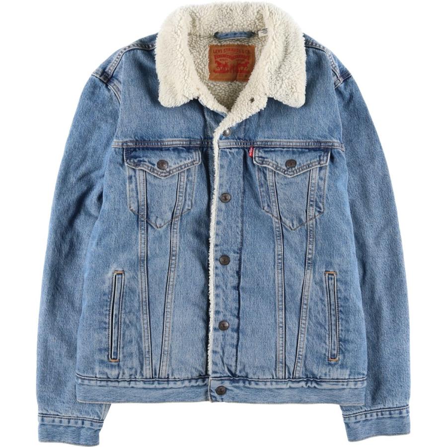 古着 リーバイス Levi's 中綿入り デニムボアジャケット メンズM相当/eaa459310 Levi's（リーバイス） 古着 中綿入り デニムボアジャケット メンズM