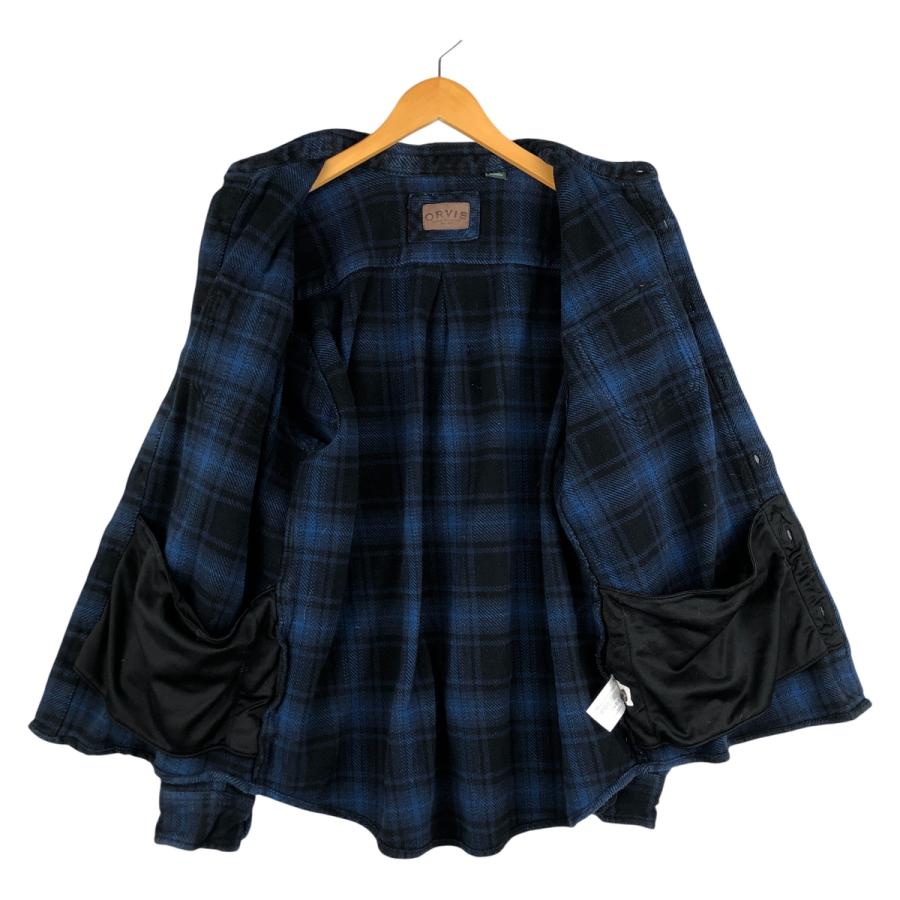 古着 00年代 オービス ORVIS オンブレチェック 長袖 ヘビーネル