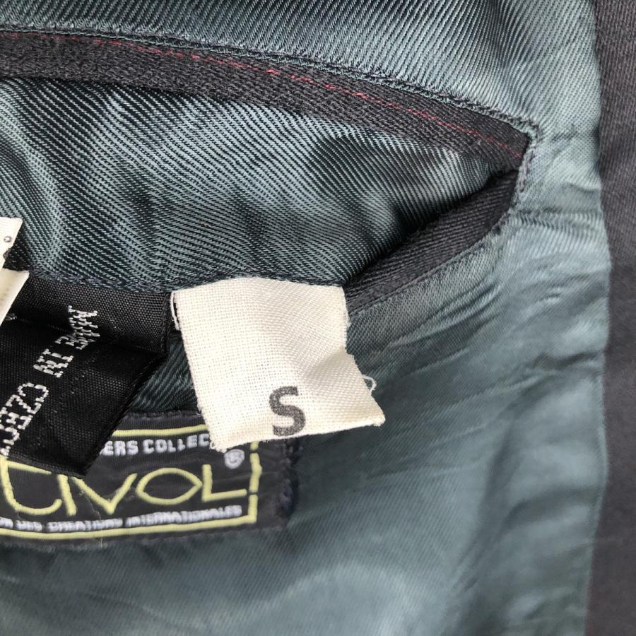 古着 TIVOLI ストライプ柄 ダブルブレスト ピークドラペル ウール