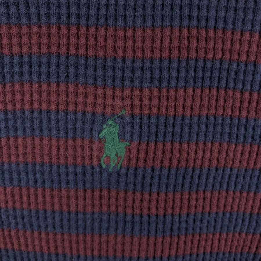 古着 ラルフローレン Ralph Lauren POLO RALPH LAUREN ボーダー柄 サーマルロンT ワッフル レディースL相当/eaa599339 Ralph Lauren - 古着 ラルフローレン Ralph Lauren POLO RALPH LAUREN