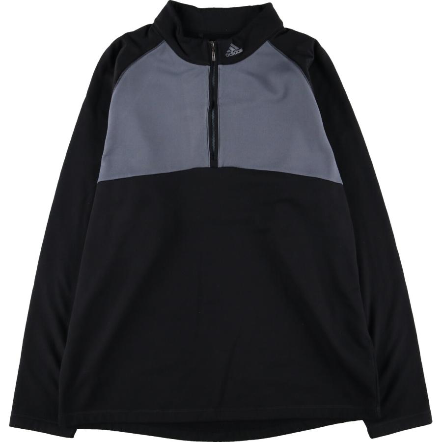 メンズスウェット　古着 adidas 古着 アディダス ハーフジップスウェットシャツ