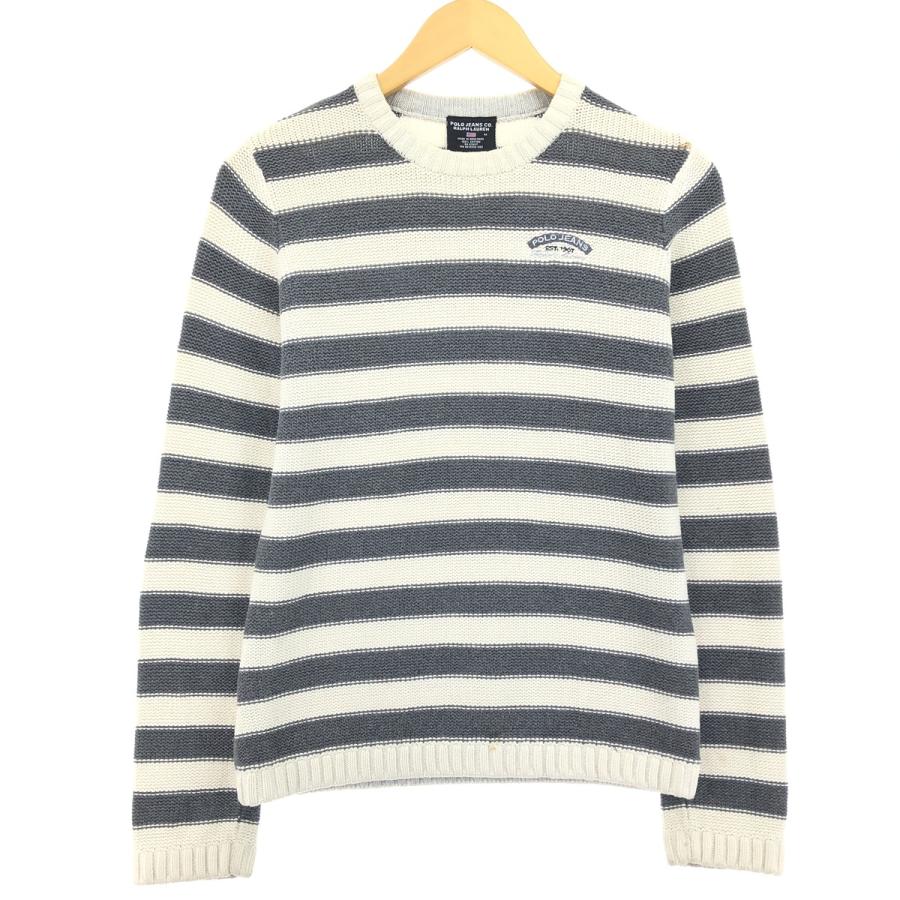 Ralph Lauren - 古着 00年代 ラルフローレン Ralph Lauren POLO JEANS COMPANY ボーダー柄 コットンニットセーター レディースM相当 /eaa463348 古着 00年代 ラルフローレン Ralph Lauren POLO JEANS COMPANY