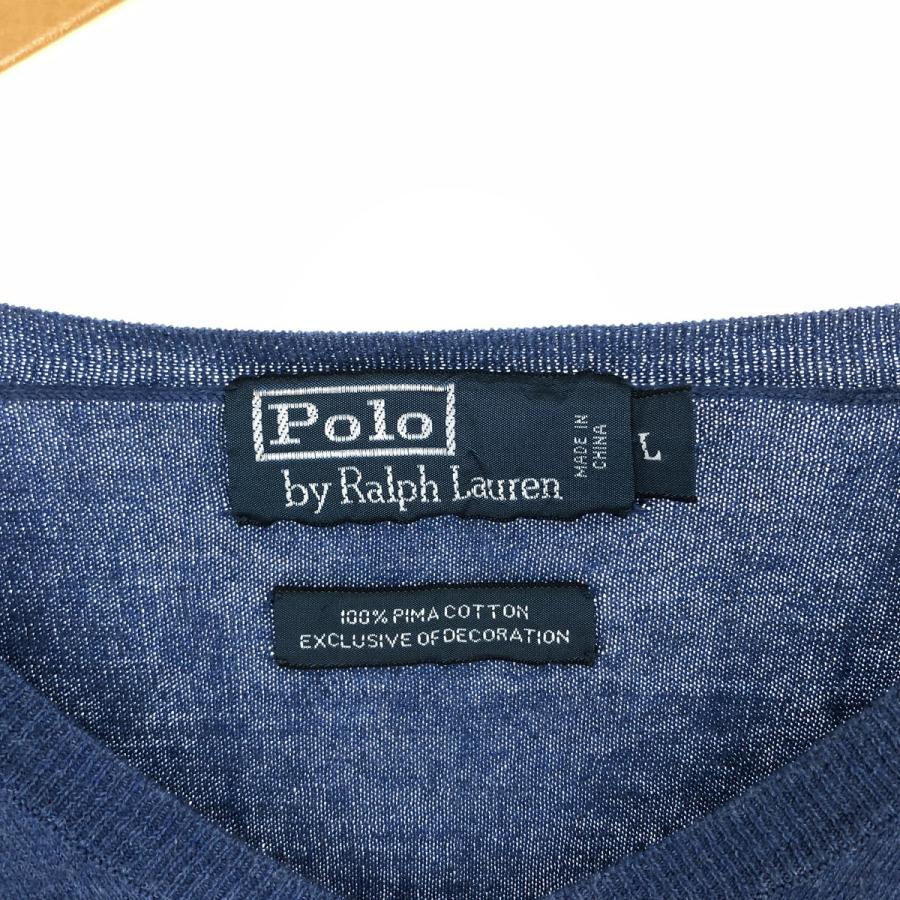古着 ラルフローレン Ralph Lauren POLO by Vネック