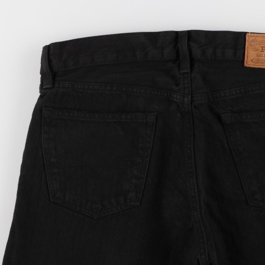 Ralph Lauren ラルフローレン バギー ワイド デニム ブラック 古着 ラルフローレン Ralph Lauren POLO RALPH LAUREN ブラック