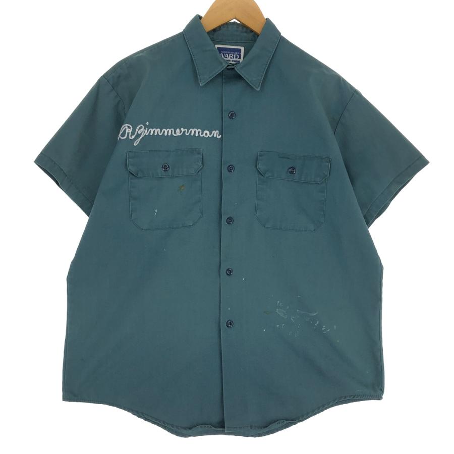古着 70年代 モンゴメリーワード Montgomery Ward 半袖 ワークシャツ 