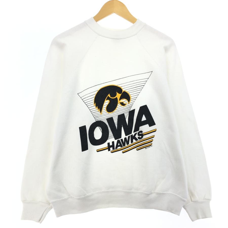 古着 80年代 WOLF IOWA アイオワ大学 カレッジスウェットシャツ 