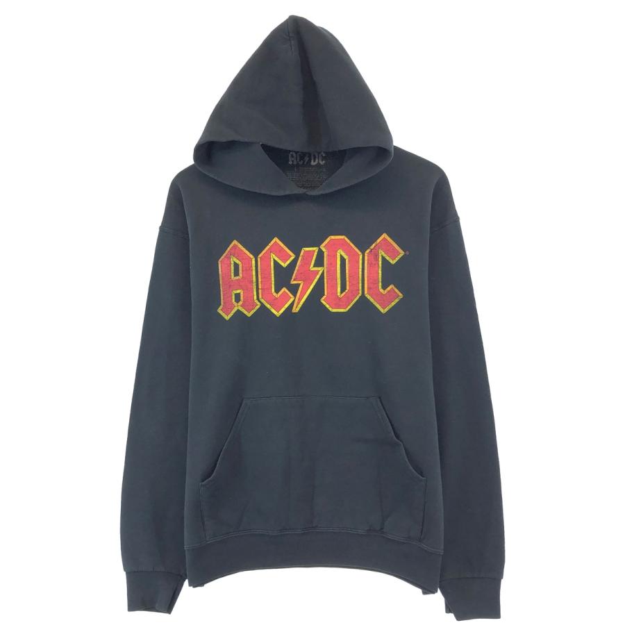 古着 ACDC エーシーディーシー バンド スウェットプルオーバーパーカー 