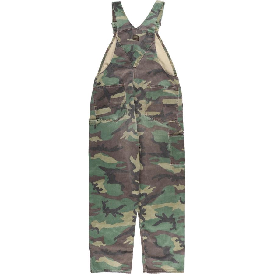 LIBERTY迷彩オーバーオール ダブルニー 古着 90年代 LIBERTY 迷彩柄 ダブルニー ダック オーバーオール メンズ