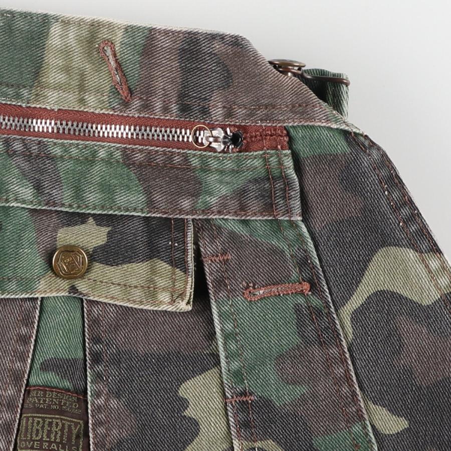 古着 90年代 LIBERTY 迷彩柄 ダブルニー ダック オーバーオール メンズ