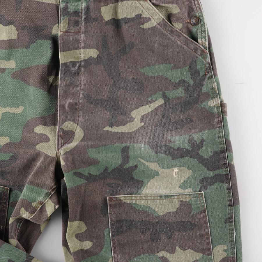 古着 90年代 LIBERTY 迷彩柄 ダブルニー ダック オーバーオール メンズ