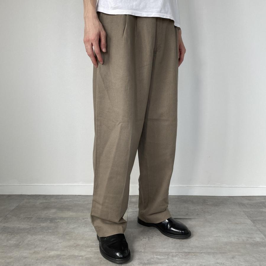 L.L.Bean（エルエルビーン） 古着 00年代 ツータック リネン×コットン 