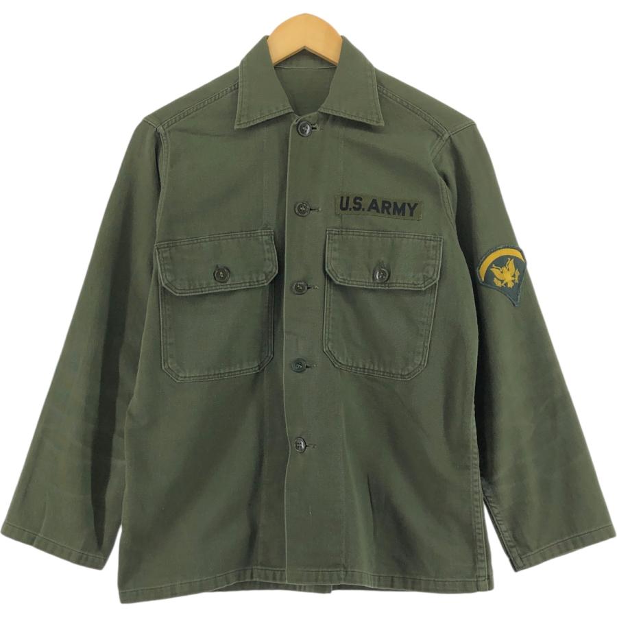古着 米軍 U.S.ARMY ミリタリー ユーティリティシャツ メンズS相当