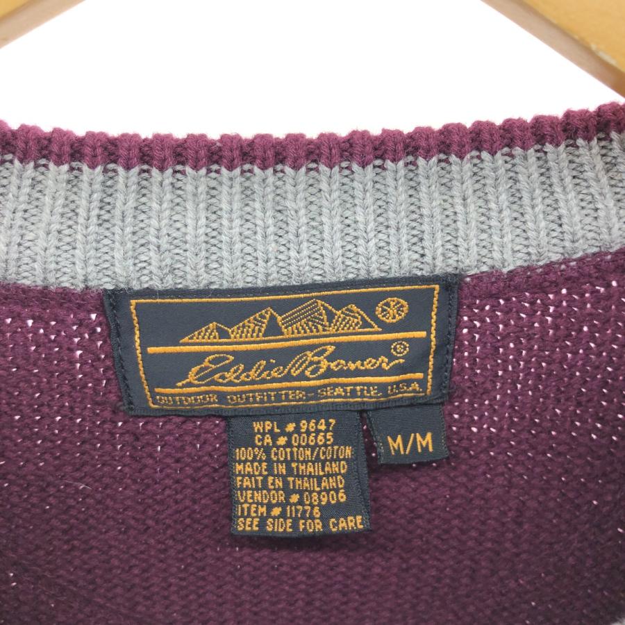 90s エディーバウアー 黒タグ ヴィンテージコットンニット 90s エディーバウアー 黒タグ ヴィンテージミックスカラーコットンニット