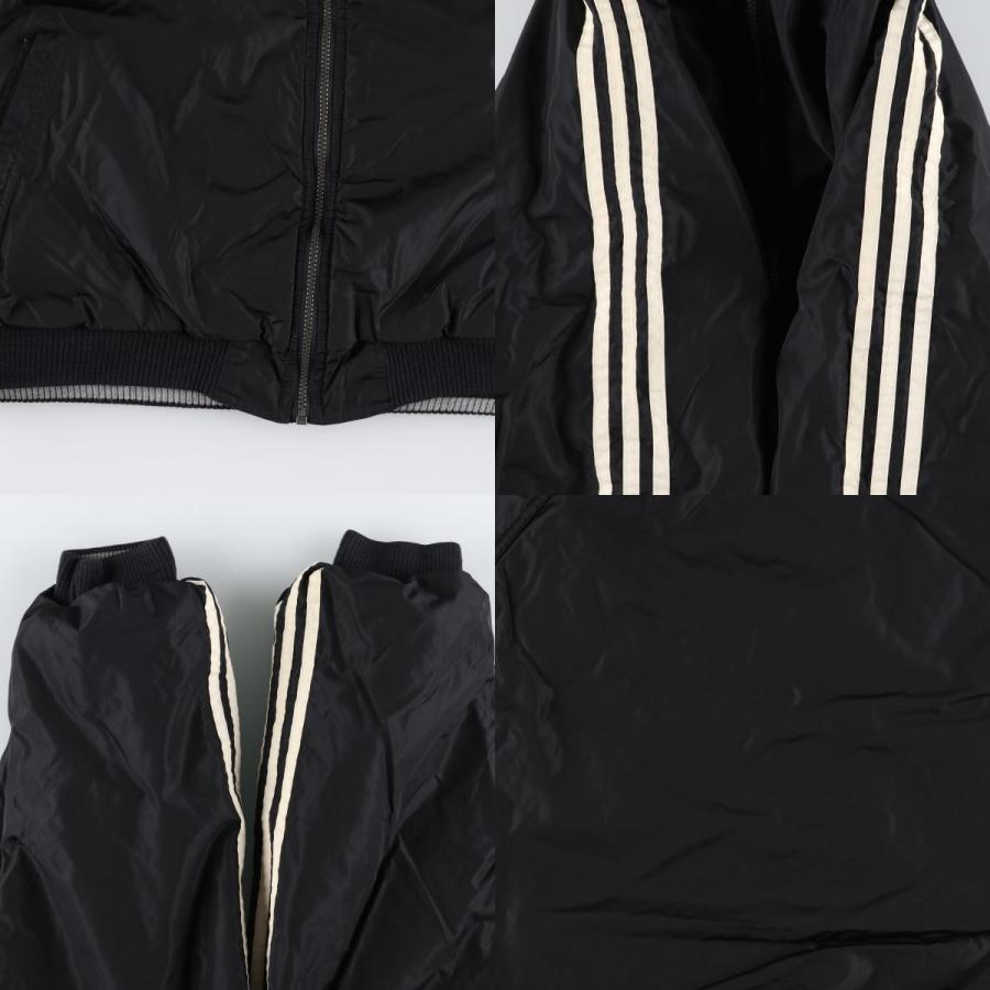adidas アディダス　リバーシブル　中綿　ナイロンジャケット　us古着 adidas 古着 90年代 アディダス リバーシブル 中綿パーカー
