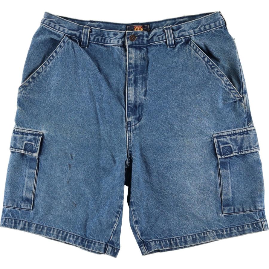 古着 ROUTE 66 デニムカーゴショーツ ショートパンツ メンズw38相当 