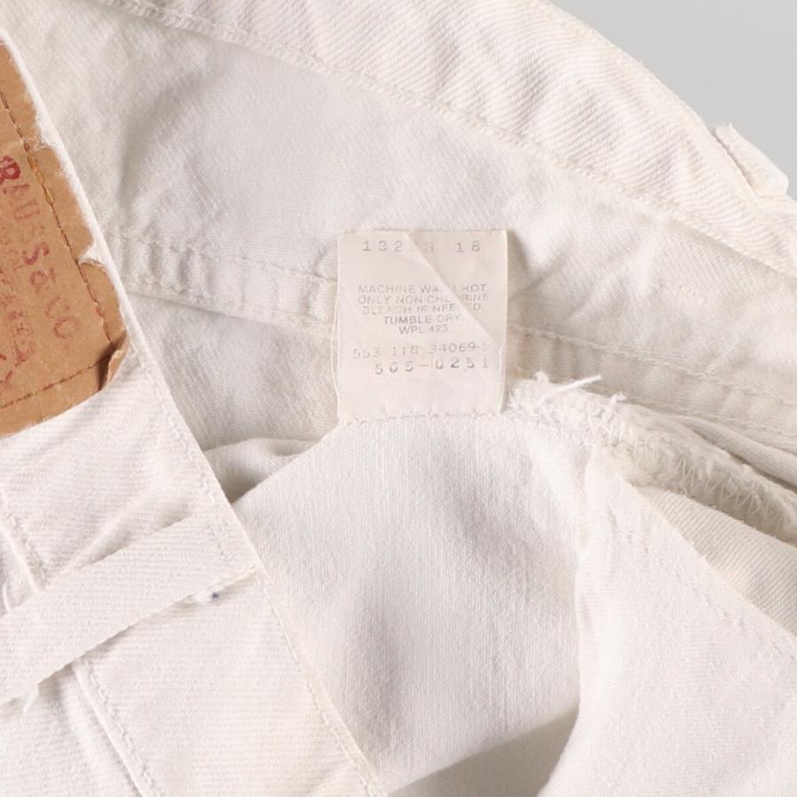 激レア 90's Levi's 505-0251 ホワイトデニムパンツ USA製 古着 90s USA製 Levi's 505-0251 ホワイト デニム パンツ