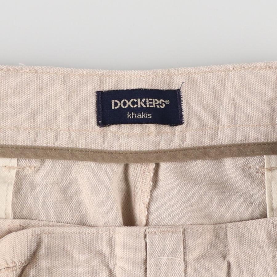 90s Dockers コットンリネン スラックス W36 L30 ツータック