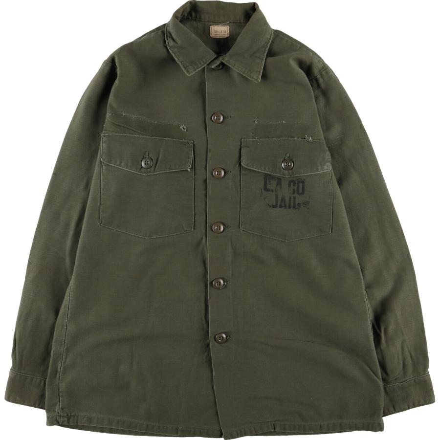 古着 70年代 米軍実品 プリズナーシャツ ミリタリーシャツ USA製 15 1