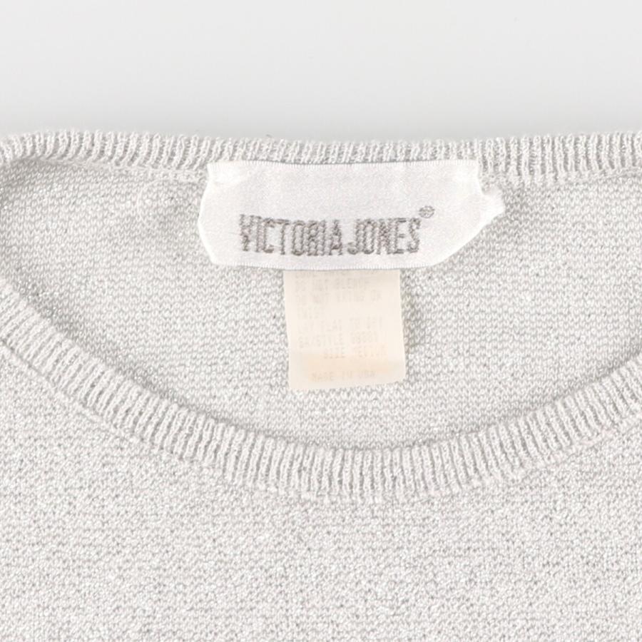 古着 VICTORIA JONES 半袖 ラメニットセーター USA製 レディースM相当 /eaa475309 古着 VICTORIA JONES 半袖 ラメニットセーター USA製 レディース