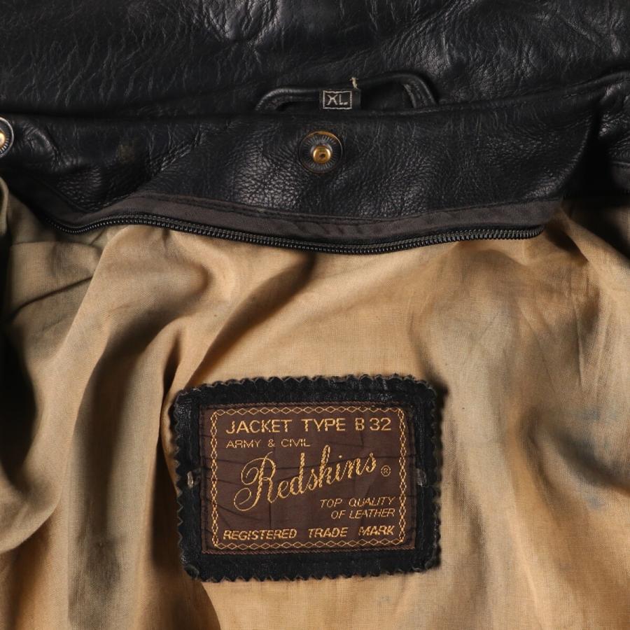 古着 RED SKINS B-32タイプ レザーフライトジャケット メンズXL