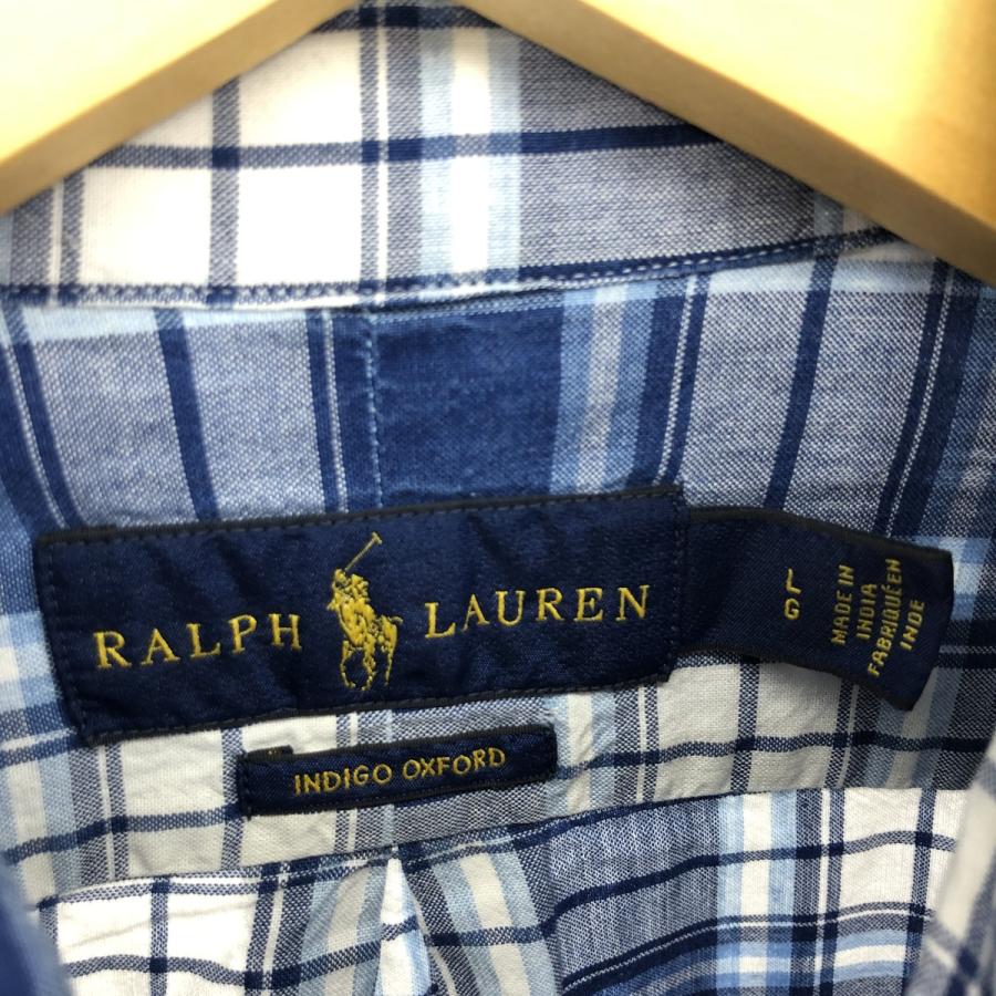古着 ラルフローレン Ralph Lauren INDIGO OXFORD 長袖 ボタンダウン