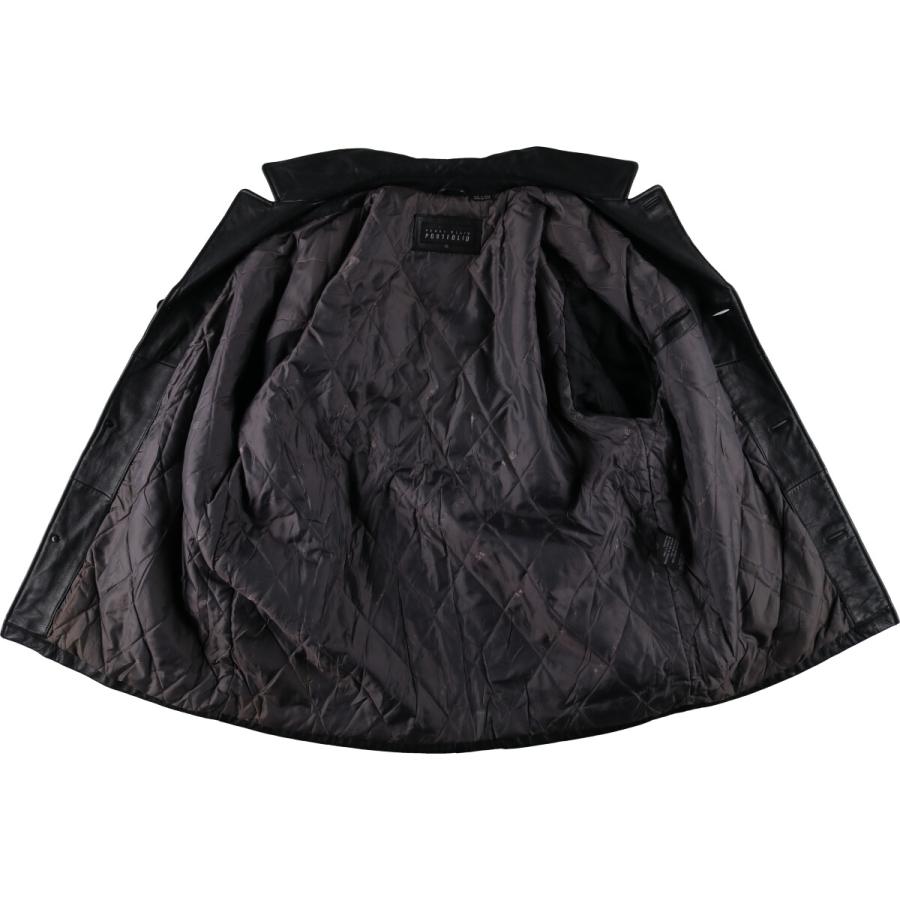 古着 ペリーエリス PERRY ELLIS PORTFOLIO レザーカーコート メンズXL  