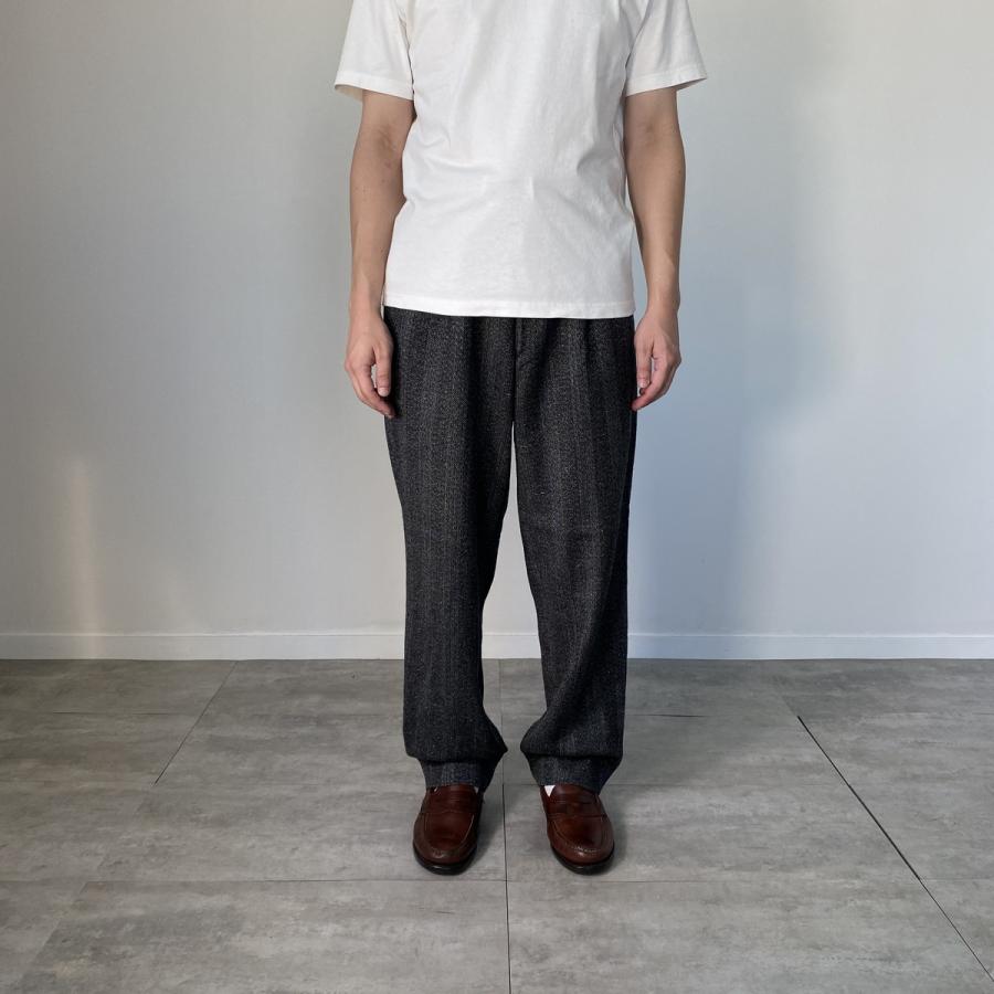 古着 60年代 BRUMMELL カラーネップ ストライプ柄 ツータック