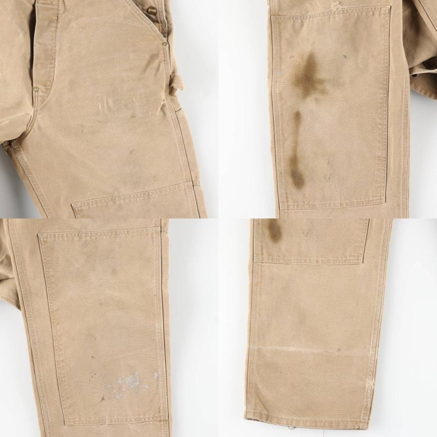 古着 カーハート Carhartt ダブルニー ダック オーバーオール メンズw37相当/eaa477445 Carhartt（カーハート） 古着 ダブルニー ダック オーバーオール