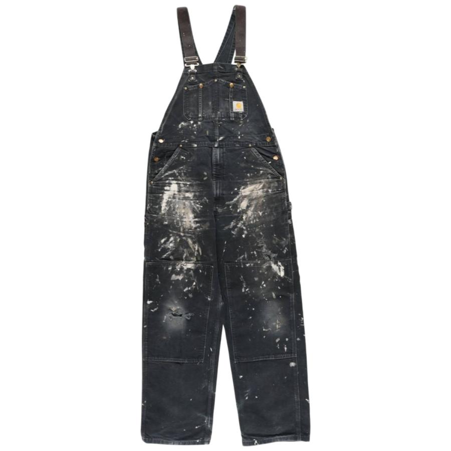 Carhartt ダックオーバーオール ダブルニー 雰囲気系 フェード ペンキ Carhartt（カーハート） 古着 ペイント ダブルニー ダック