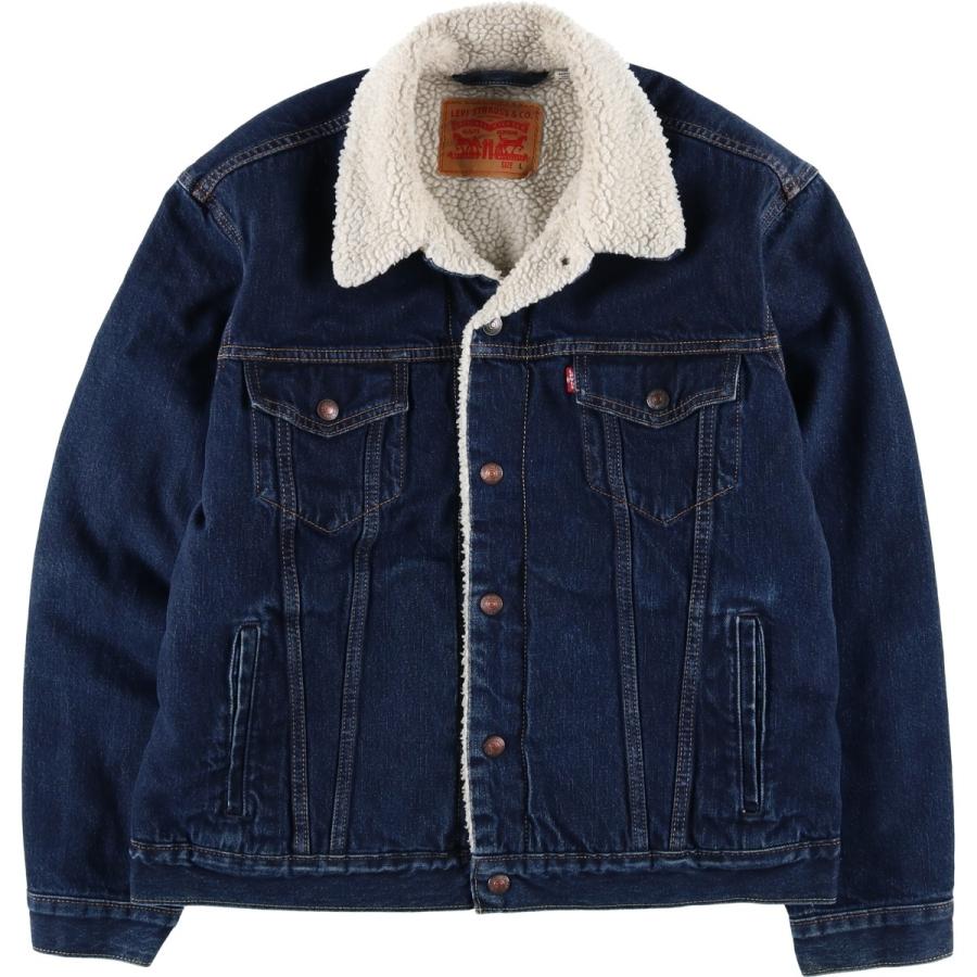 古着 リーバイス Levi's 中綿入り デニムボアジャケット メンズL相当/eaa478072 Levi's（リーバイス） 古着 中綿入り デニムボアジャケット メンズL