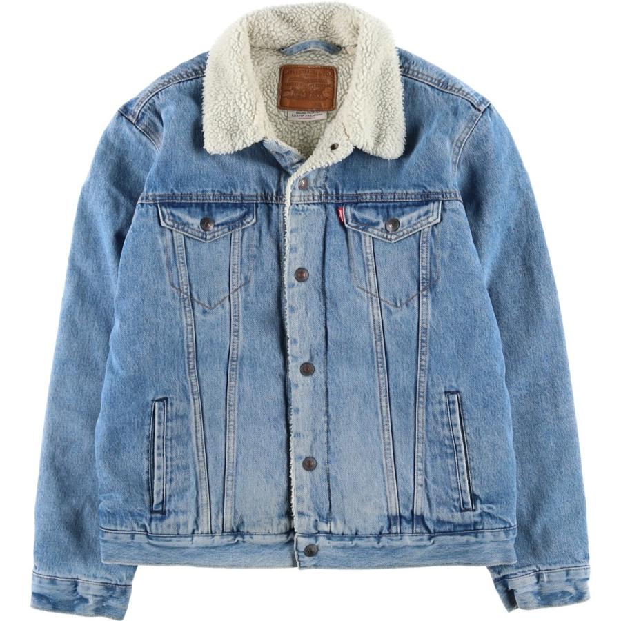 古着 リーバイス Levi's 中綿入り デニムボアジャケット メンズL相当/eaa478075 Levi's（リーバイス） 古着 中綿入り デニムボアジャケット メンズL