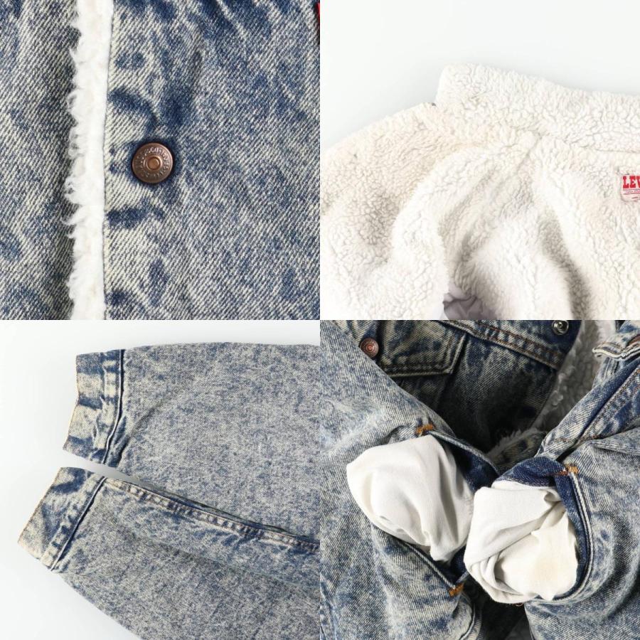 古着 80~90年代 リーバイス Levi's 70609-0219 ケミカルウォッシュ 中綿入り デニムボアジャケット USA製 メンズL相当/eaa478084 Levi's（リーバイス） 古着 80~90年代 Levi's 70609-0219 ケミカル