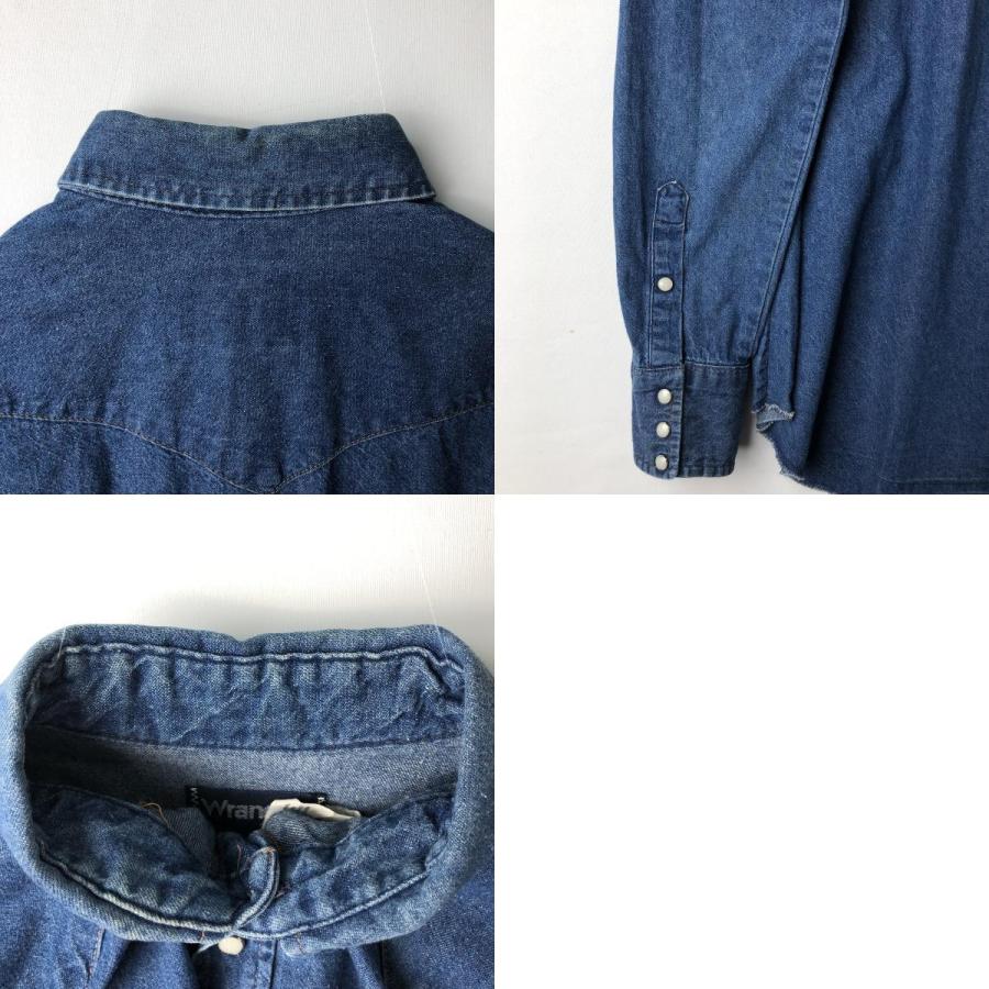 Wrangler（ラングラー） 古着 80年代 長袖 デニムウエスタンシャツ USA