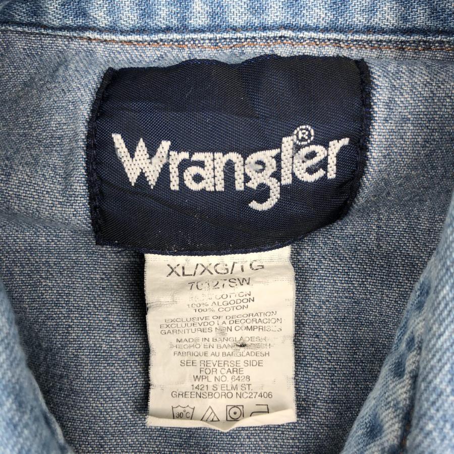 Wrangler（ラングラー） 古着 長袖 デニムウエスタンシャツ メンズXL