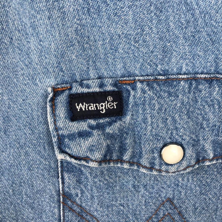 Wrangler（ラングラー） 古着 長袖 デニムウエスタンシャツ メンズXL