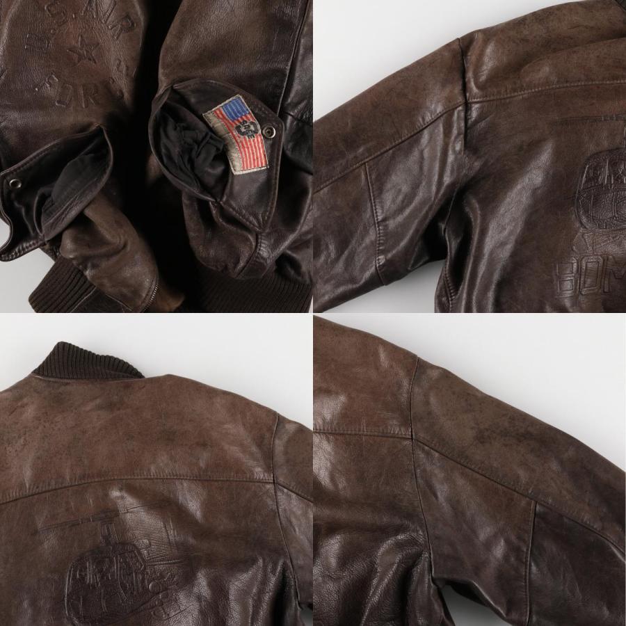 古着 3 SAFE レザーフライトジャケット メンズXL相当 /eaa478505