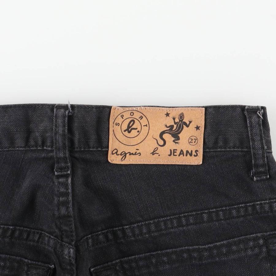 古着 アニエスベー agnes b. JEANS ブラックデニム テーパードデニムパンツ フランス製 レディースL(w27)相当 /eaa480988_2
