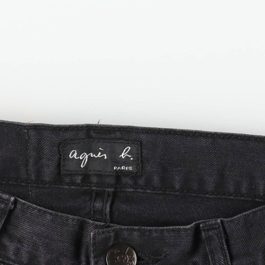 古着 アニエスベー agnes b. JEANS ブラックデニム テーパードデニムパンツ フランス製 レディースL(w27)相当 /eaa480988_3