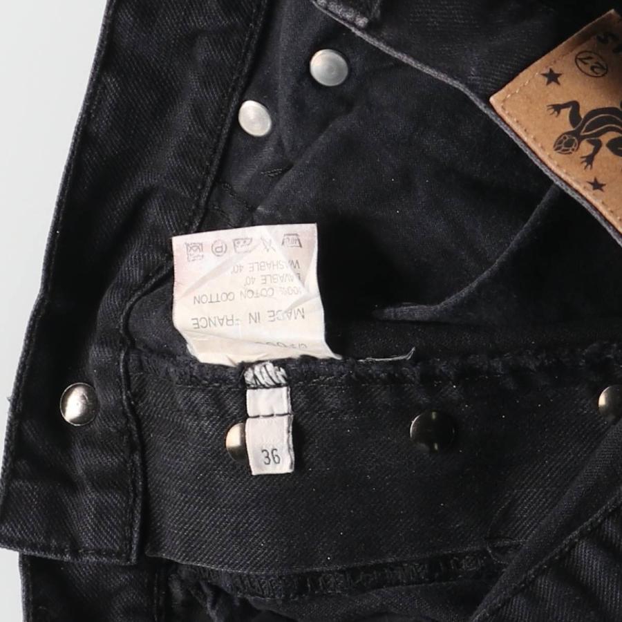 古着 アニエスベー agnes b. JEANS ブラックデニム テーパードデニムパンツ フランス製 レディースL(w27)相当 /eaa480988_4