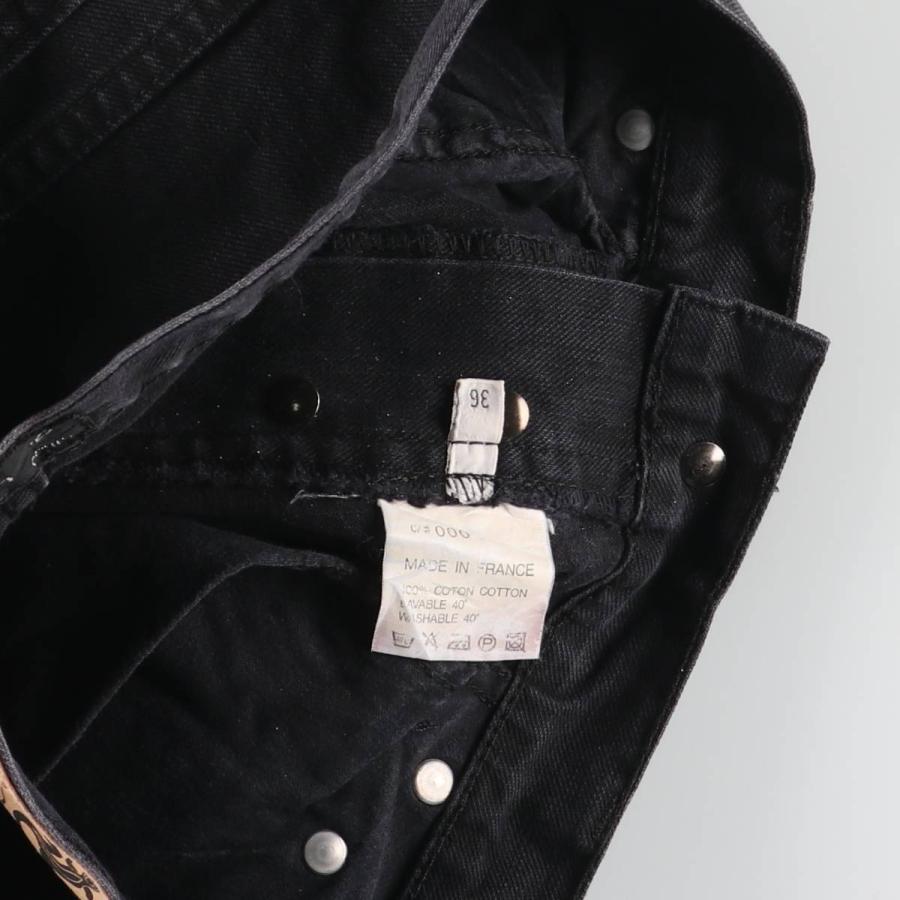 古着 アニエスベー agnes b. JEANS ブラックデニム テーパードデニムパンツ フランス製 レディースL(w27)相当 /eaa480988_5