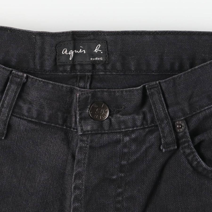 古着 アニエスベー agnes b. JEANS ブラックデニム テーパードデニムパンツ フランス製 レディースL(w27)相当 /eaa480988_7
