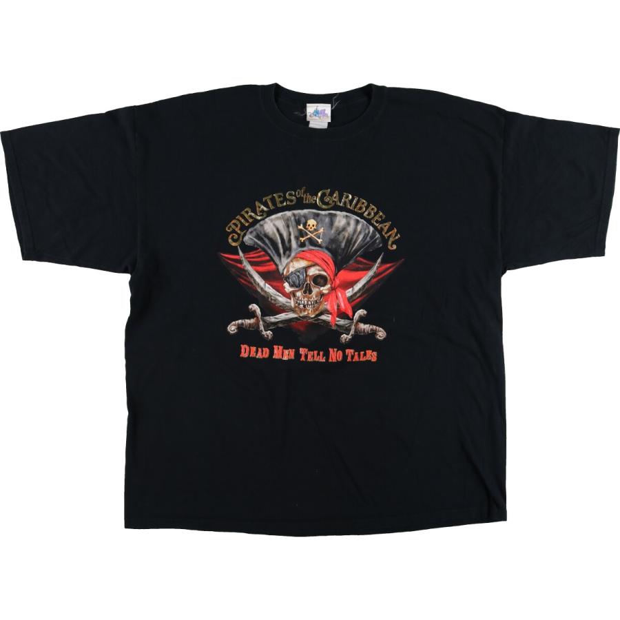 古着 ディズニーランド PIRATES of the CARIBBEAN カリブの海賊 ドクロ 