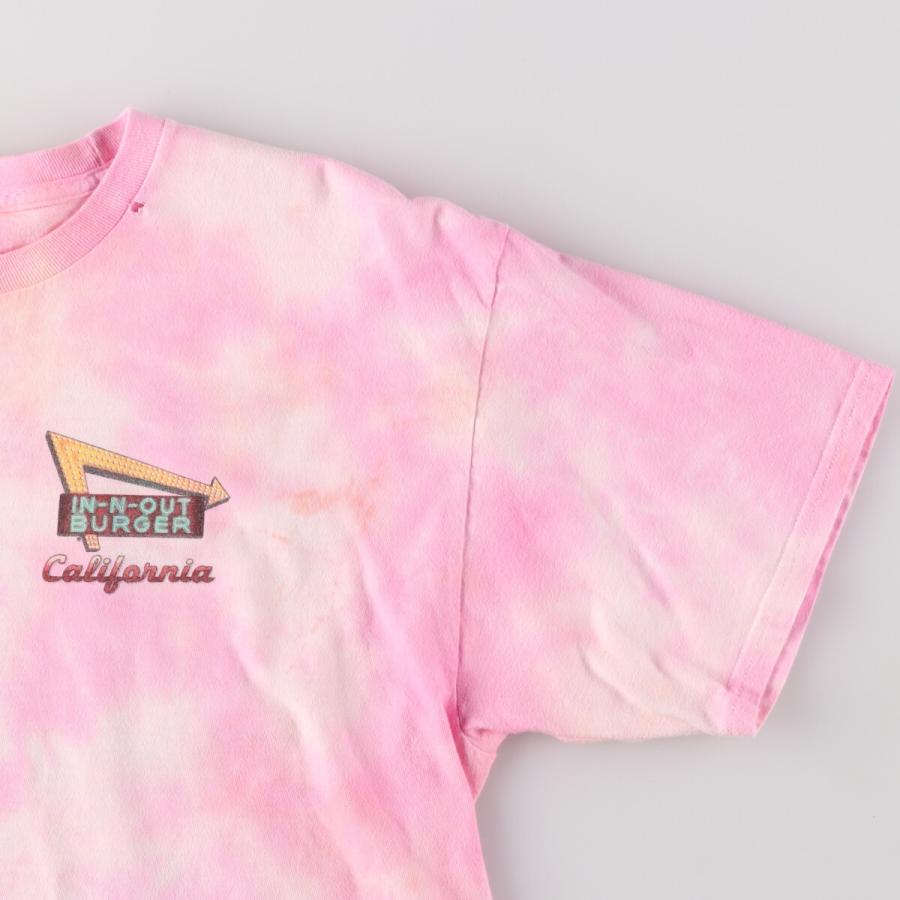 古着 IN-N-OUT BURGER タイダイ柄 クロップド丈 カットオフ アドバタイジングTシャツ レディースL相当 /eaa481831 古着 IN-N-OUT BURGER タイダイ柄 クロップド丈 カットオフ