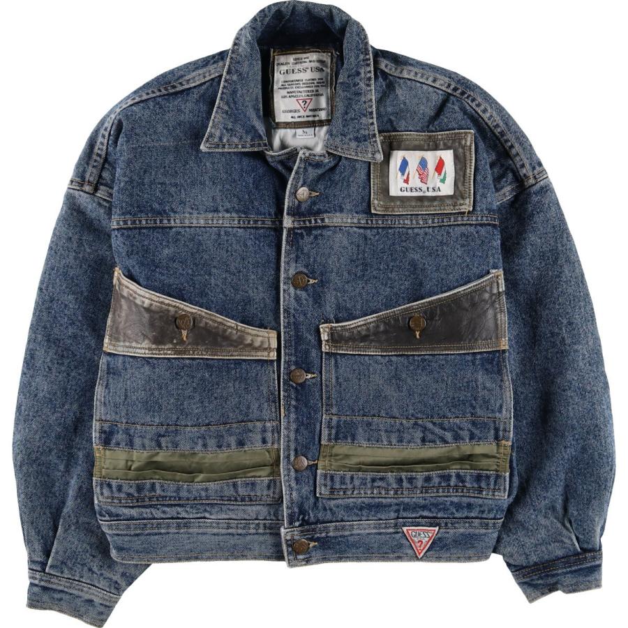 GUESS 古着 90年代 ゲス Guess デニムブルゾン USA製 メンズM