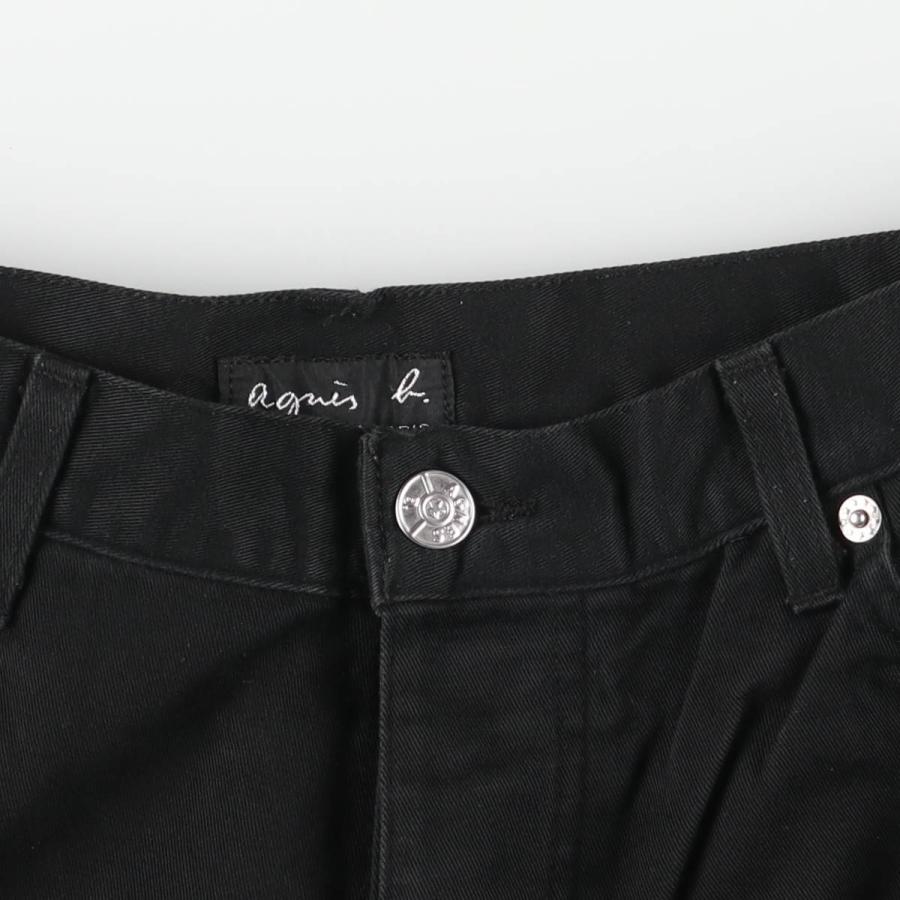 古着 アニエスベー agnes b. ブラックデニム テーパードデニムパンツ フランス製 レディースL(w28)相当 /eaa482115_6