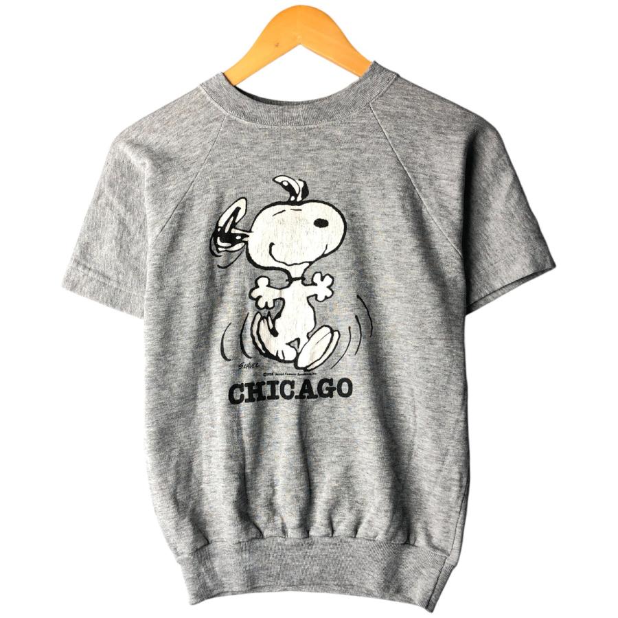 古着 SNOOPY スヌーピー 半袖 キャラクタースウェットシャツ