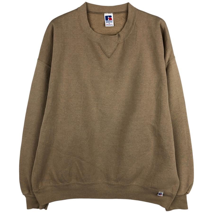 90s ラッセルアスレチック　ブラウンスウェット 古着 90年代 ラッセル Russell 無地 ブランクスウェットシャツ