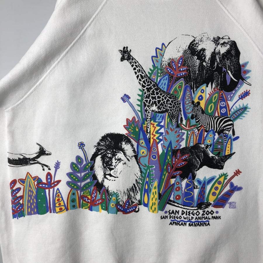 Hanes（ヘインズ） 古着 90年代 Hanes ACTIVEWEAR 大判プリント キリン
