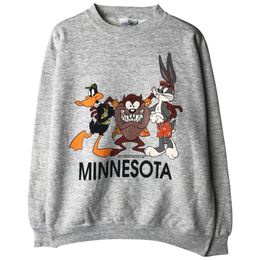古着 90年代 Velva Sheen LOONEY TUNES ルーニーチューンズ キャラクタースウェットシャツ トレーナー USA製 メンズM相当 ヴィンテージ/eaa483108 古着 90年代 Velva Sheen ルーニーチューンズ キャラクタースウェット
